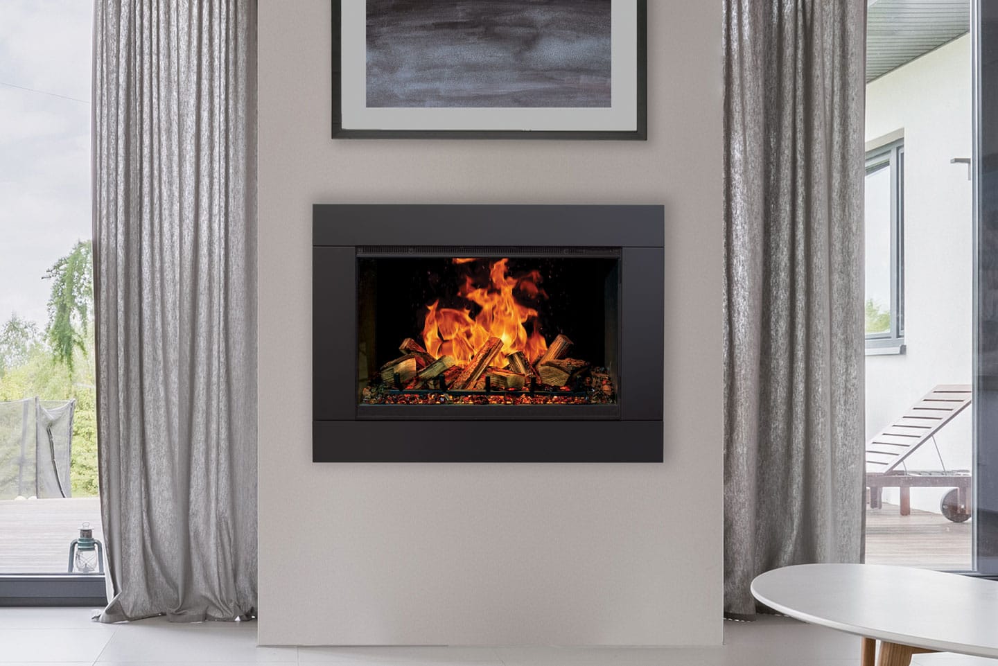 Foyer électrique et encastrable UE35 LCD de Uptown Fireplaces