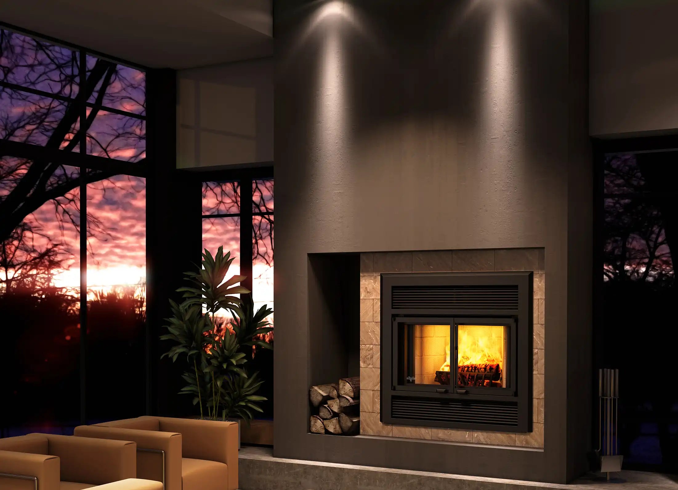 Foyer d'ambiance au bois ME150 de Ventis