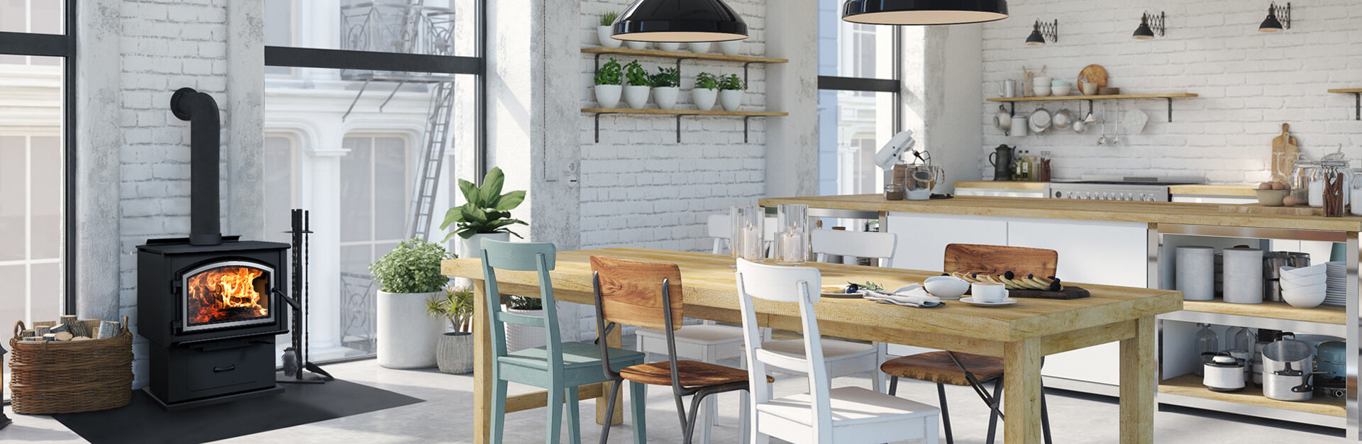 Poêle au bois Empire Stove Gateway 1700