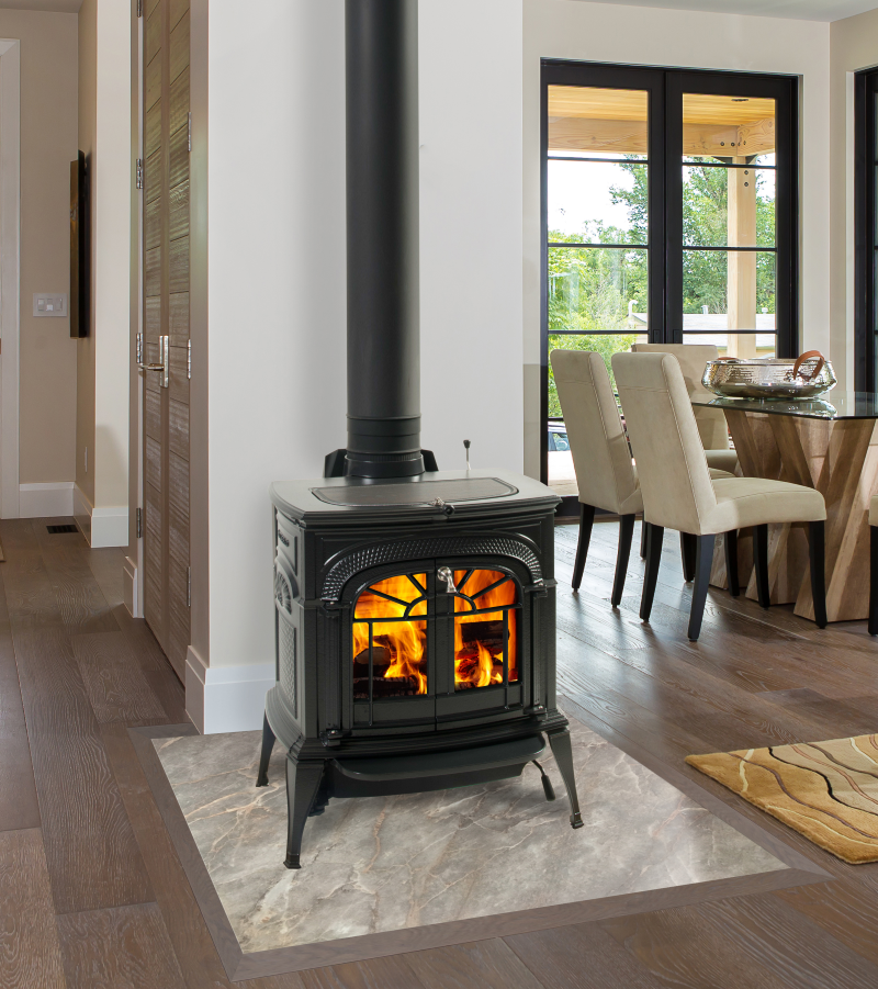 Poêle au bois Intrepid Flexburn de Vermont Castings
