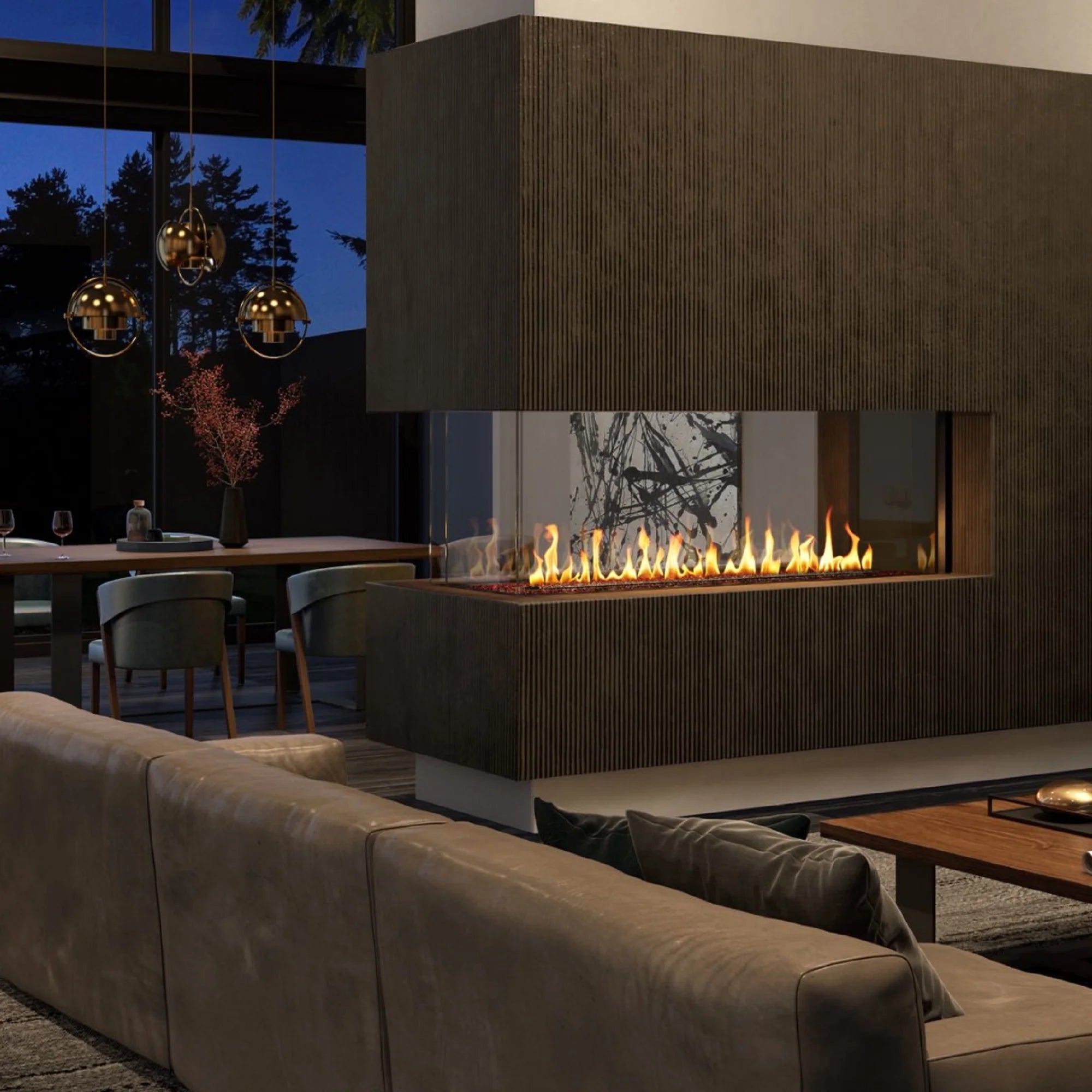 Foyer au gaz séparateur de pièce Enlight de Stellar