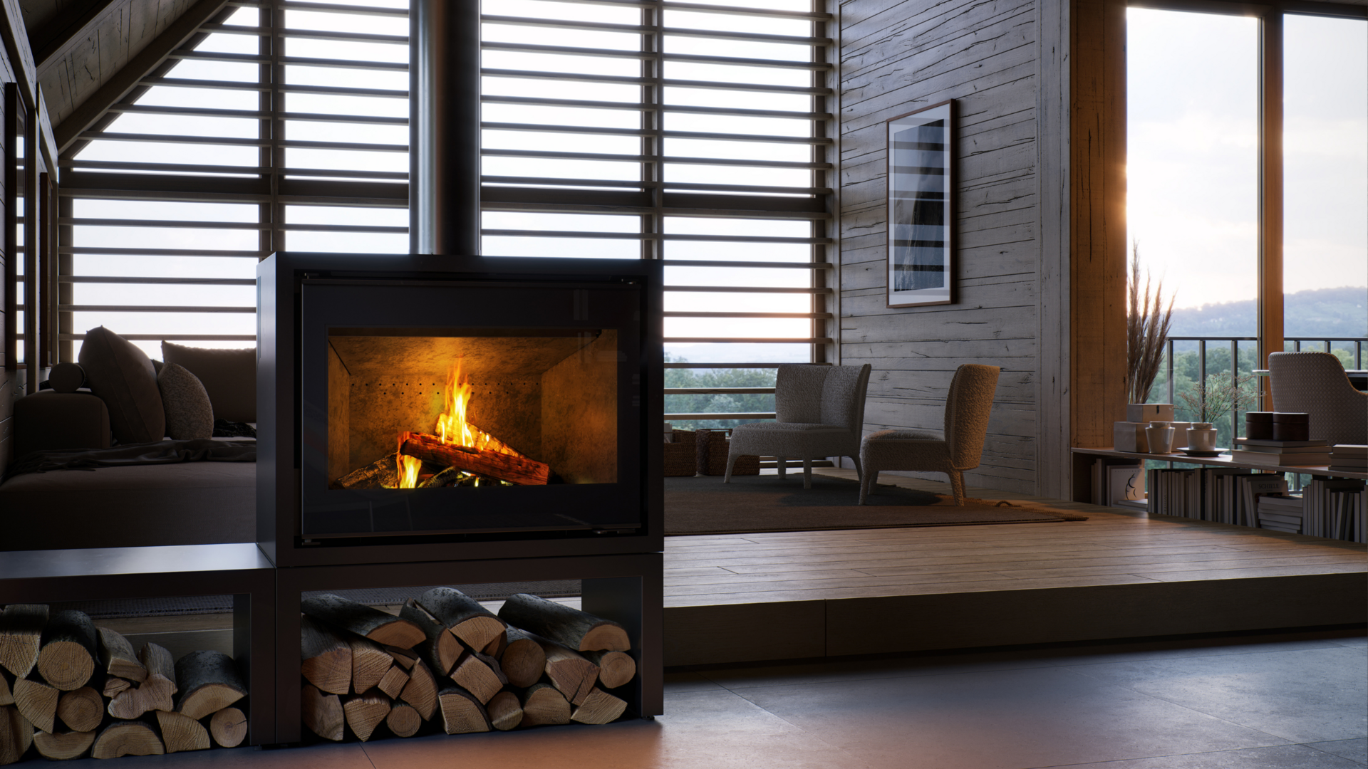 Poêle à bois Modulaire 800-MO de Spartherm