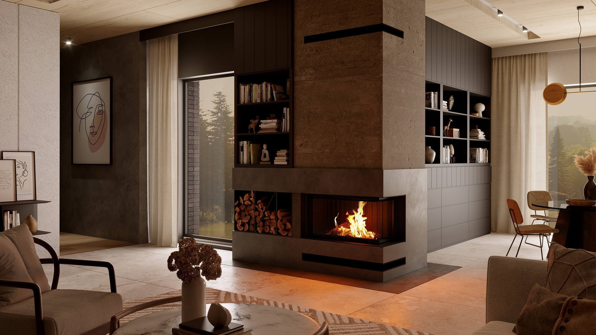 Foyer à bois Varia 2L/2R-100h de Spartherm