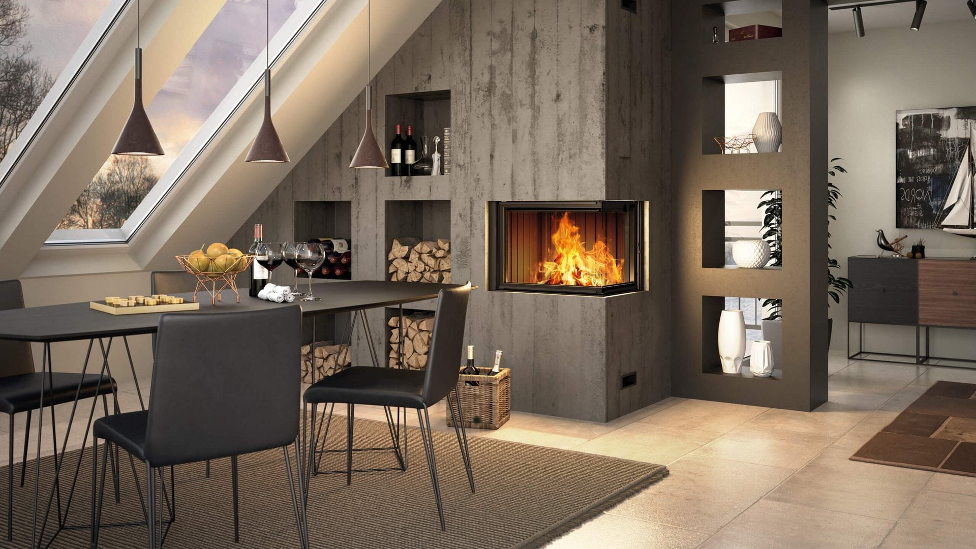 Foyer à bois Varia 2L/2R-80h de Spartherm